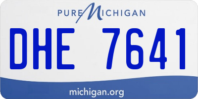 MI license plate DHE7641