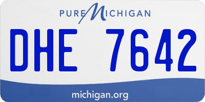 MI license plate DHE7642