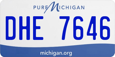 MI license plate DHE7646