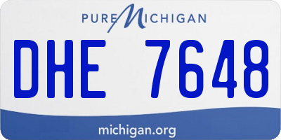 MI license plate DHE7648