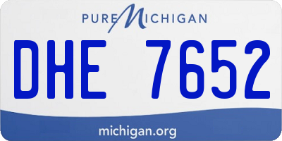 MI license plate DHE7652