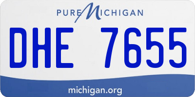 MI license plate DHE7655
