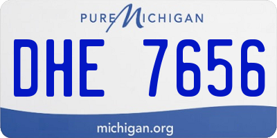 MI license plate DHE7656