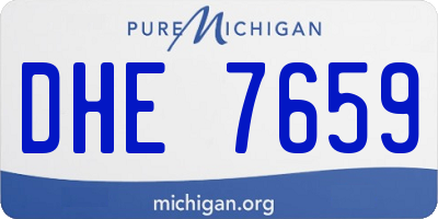 MI license plate DHE7659