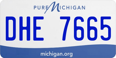 MI license plate DHE7665