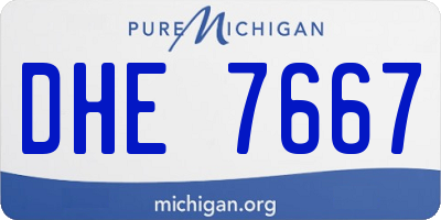 MI license plate DHE7667