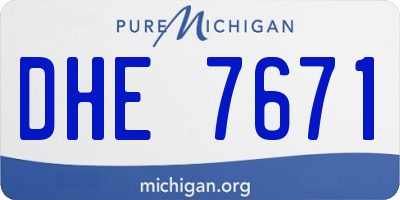 MI license plate DHE7671