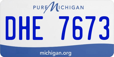 MI license plate DHE7673
