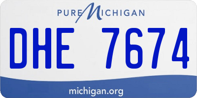 MI license plate DHE7674