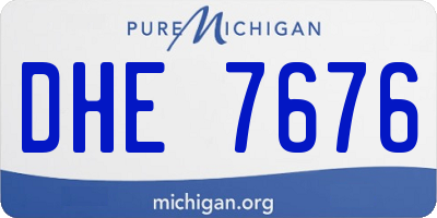 MI license plate DHE7676