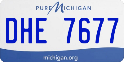 MI license plate DHE7677