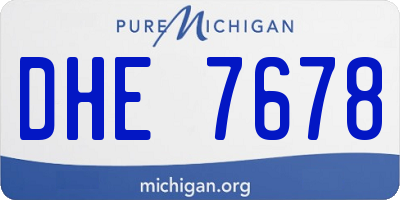 MI license plate DHE7678