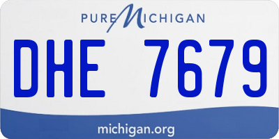 MI license plate DHE7679