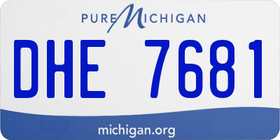MI license plate DHE7681