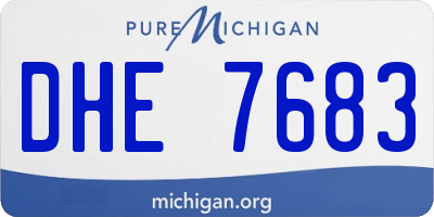 MI license plate DHE7683