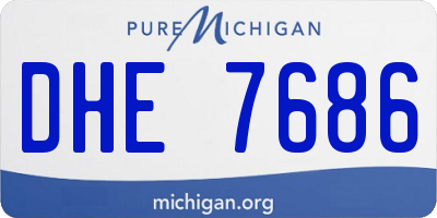 MI license plate DHE7686