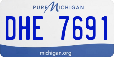 MI license plate DHE7691