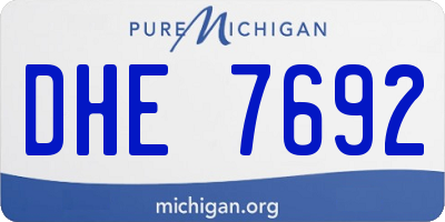 MI license plate DHE7692