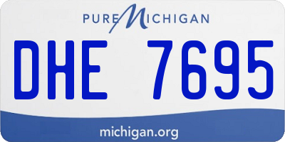 MI license plate DHE7695