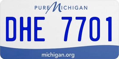 MI license plate DHE7701