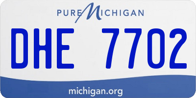 MI license plate DHE7702