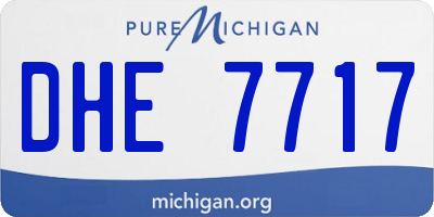 MI license plate DHE7717