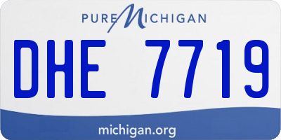 MI license plate DHE7719