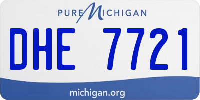 MI license plate DHE7721