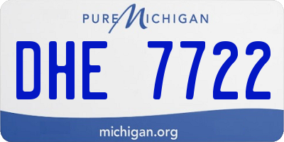 MI license plate DHE7722
