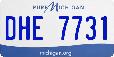 MI license plate DHE7731