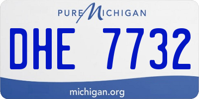 MI license plate DHE7732
