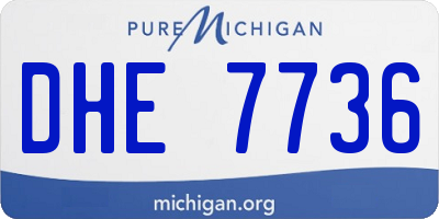 MI license plate DHE7736
