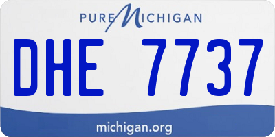 MI license plate DHE7737