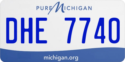 MI license plate DHE7740