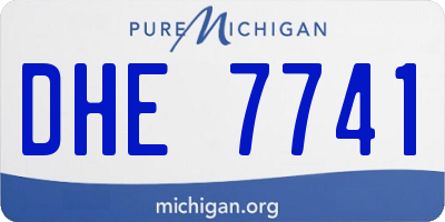 MI license plate DHE7741
