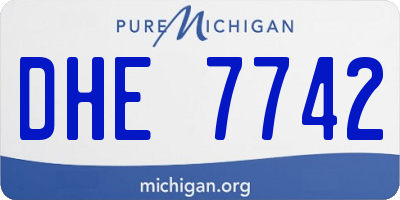 MI license plate DHE7742