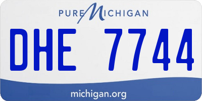 MI license plate DHE7744
