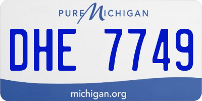 MI license plate DHE7749