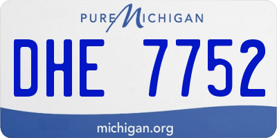 MI license plate DHE7752