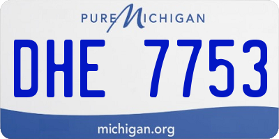 MI license plate DHE7753