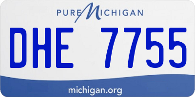 MI license plate DHE7755