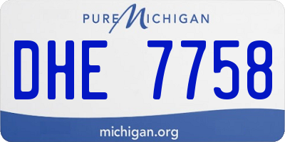 MI license plate DHE7758