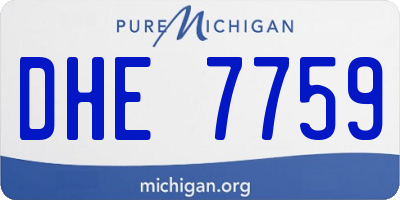 MI license plate DHE7759