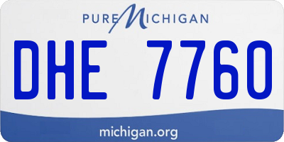 MI license plate DHE7760