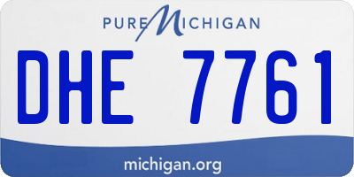 MI license plate DHE7761