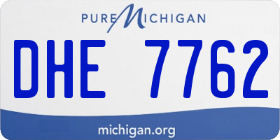 MI license plate DHE7762