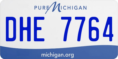 MI license plate DHE7764