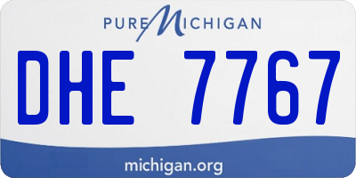 MI license plate DHE7767