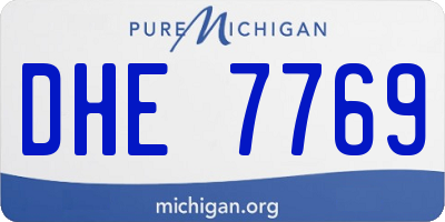 MI license plate DHE7769