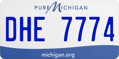MI license plate DHE7774